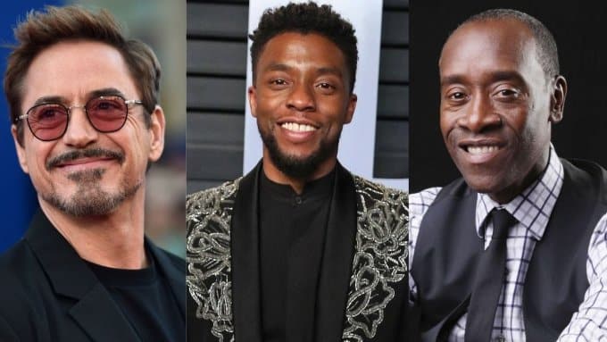 Robert Downey Jr. e Don Cheadle homenageiam Chadwick Boseman