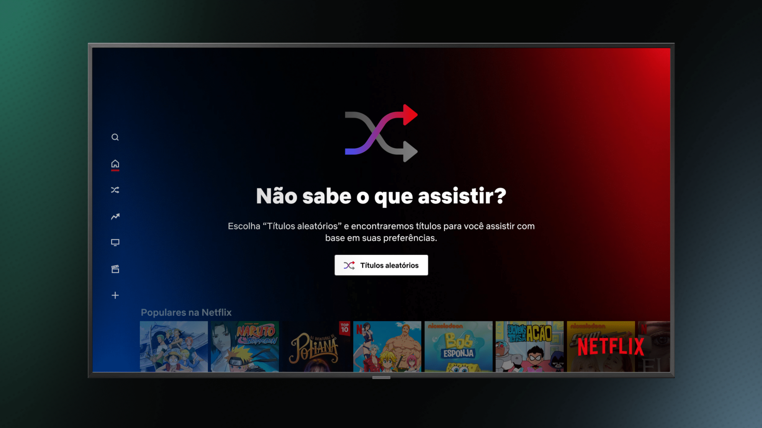 Netflix apresenta oficialmente novo botão de títulos aleatórios