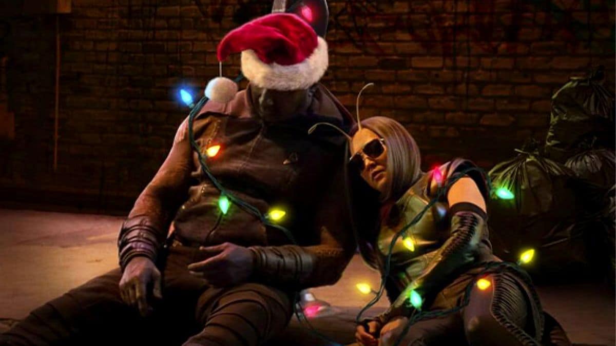 Drax e Mantis em Guardioes da Galaxia Especial de Natal 1