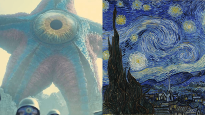 O Esquadrão Suicida | Fanart mostra Starro no quadro "A noite Estrelada", de Van Gogh