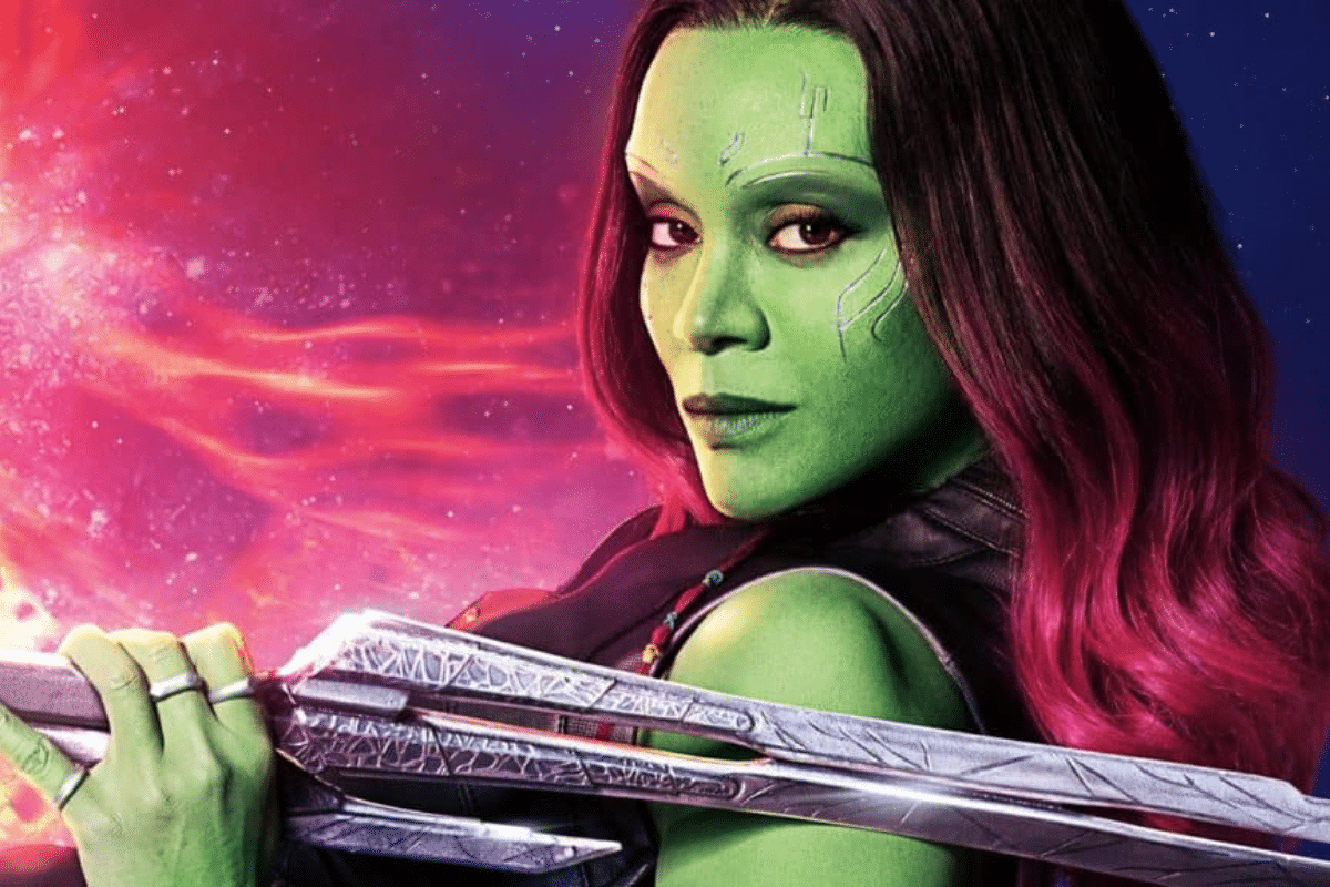 Zoe Saldaña é Gamora em Guardiões da Galaxia