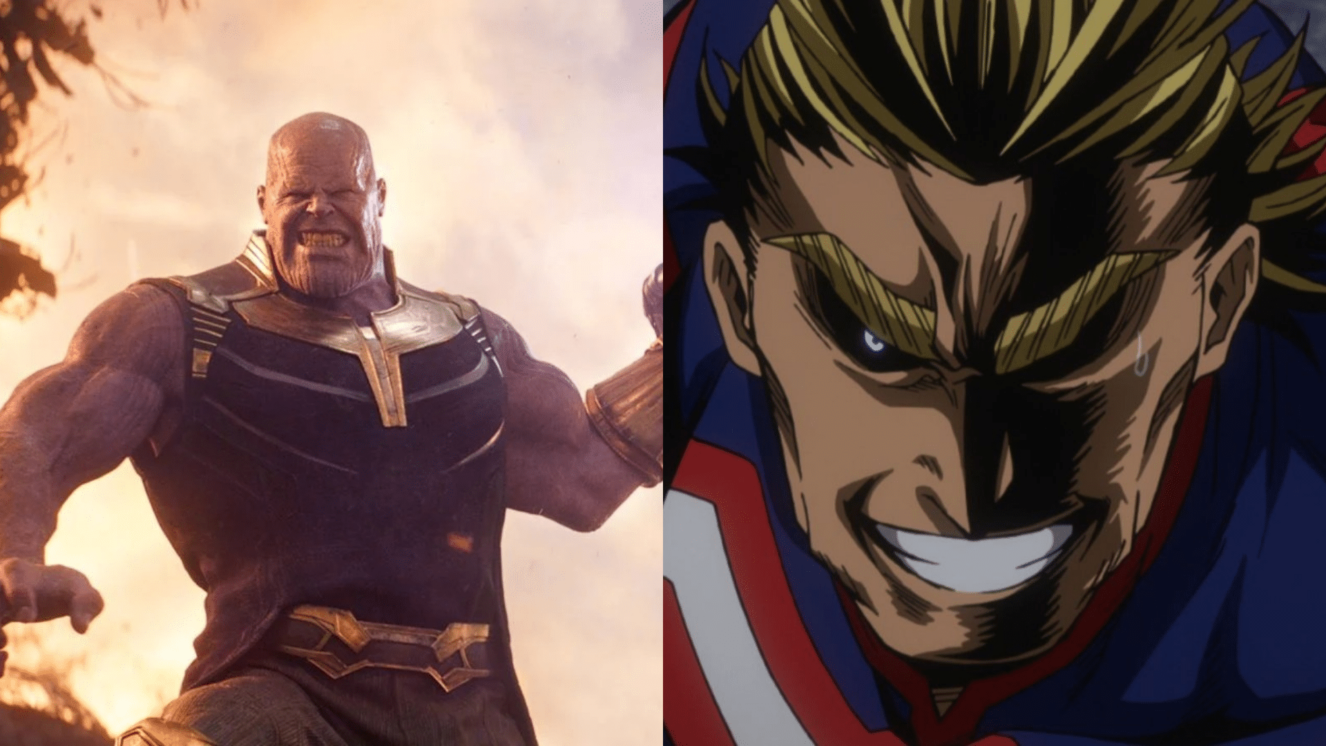 Boku no Hero Academia - All Might derrota Thanos em insano crossover